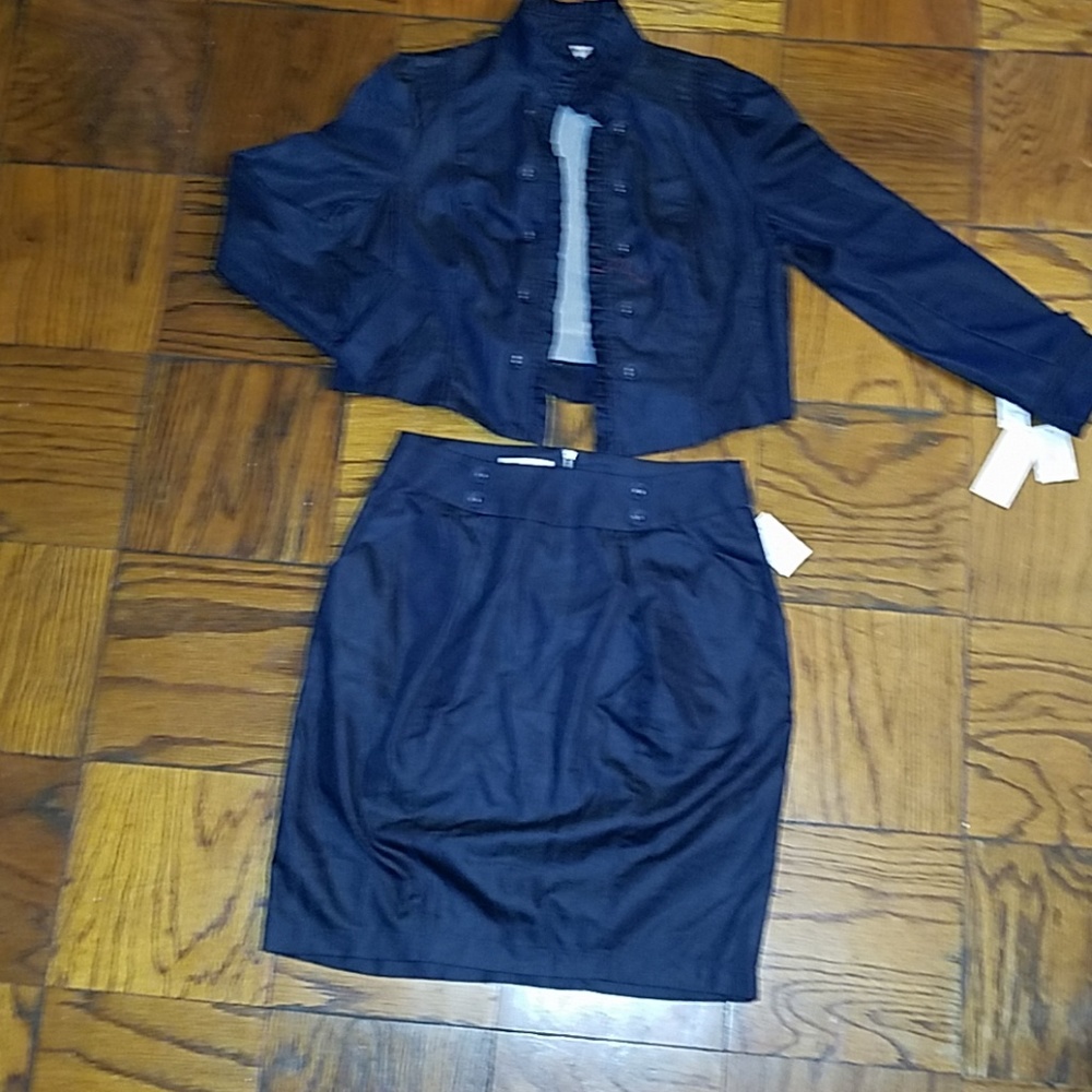 MAKE ME A REASONABLE OFFER..Soft demin material Jacket and Skirt